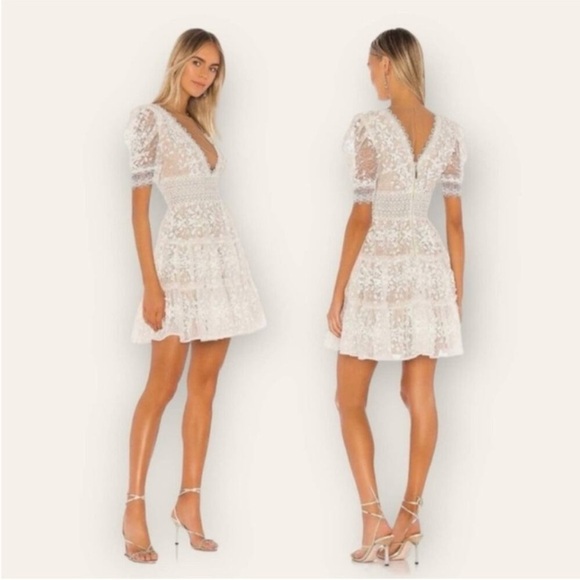 Bronx and Banco Megan Mini Dress in White Blanc Small Women’s - Picture 1 of 11